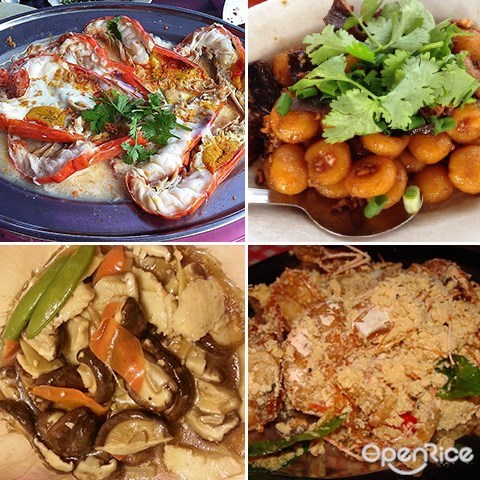  Garden View Restaurant, Pumpkin yam abacus, Cereal fried to fu, Butter prawn, bentong, raub, pahang
