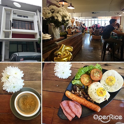 Fishee Coffee Café, Big B, Big Breakfast, Flat White, Coffee, Fishee Ball, Cafes at Bukit Jalil, Aked Esplanad Bukit Jalil, Bukit Jalil, KL