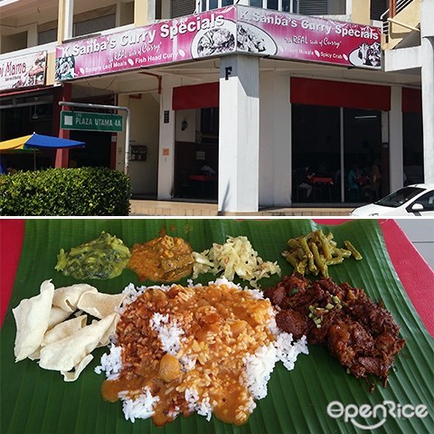 K.Sanba’s Curry Specials, Curry mutton, chicken curry, biryani rice, banana leaf rice, Kota kinabalu, sabah