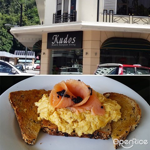 Kudos European Modern Dining, Brunch, Breakfast, Scrambled Eggs, Smoked Salmon, Kota Kinabalu, Sabah