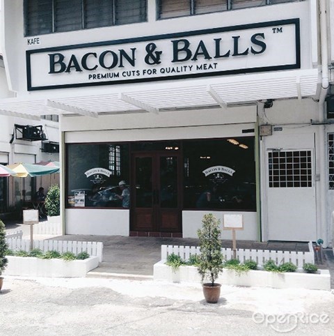 Bacon & Balls, Pork dishes, Pork Bacon, Pork Knuckle, Happy Garden, Sri Petaling
