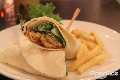 Fikcles, Salted Egg Squid Wrap , Western Food