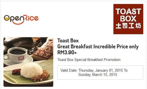 promotion, toast box, breakfast