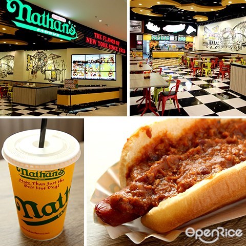 nathan famous, hot dog, american, ioi city mall, putrajaya
