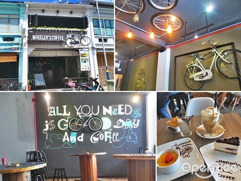 wheeler's coffee, bicycle, themed cafe, penang