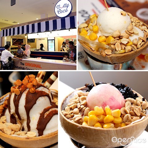 nutty coco, wangsa walk, coconut ice cream, chatuchak, 泰国, 椰子冰淇淋