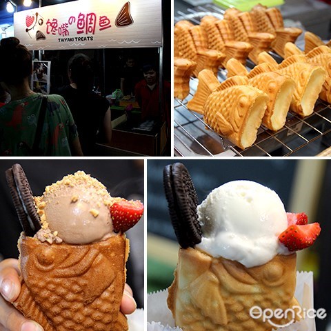 taiyaki, ice cream, taman connaught, cheras, pasar malam, kl