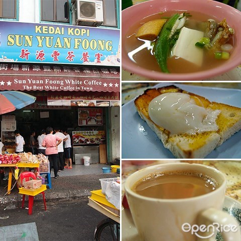 Sun Yuan Foong Restaurant, Poached Egg toast, Yong Tau Fu, Chee Cheong Fun, White Coffee, Ipoh