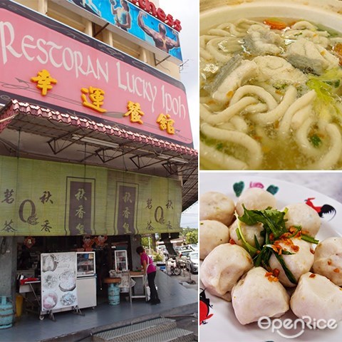 Restaurant Lucky Ipoh, Fish Meat Noodle, Fish Paste Noodle, Hand made fish ball, Ipoh