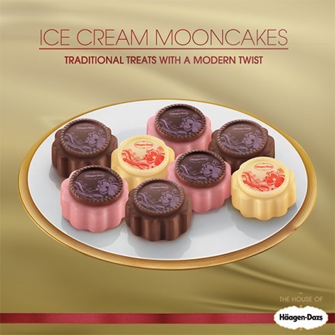 Ice cream mooncake, Haagen dazs, Chocolate, Mid Autumn, 冰淇淋月饼, Mooncake