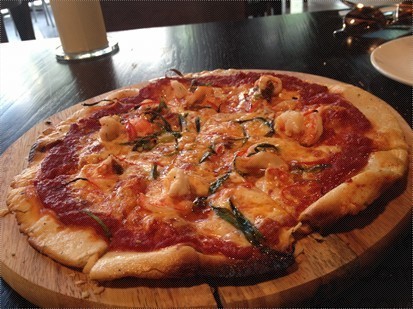 Gamberi Prawn, Anchovies, Chillies and Scallion