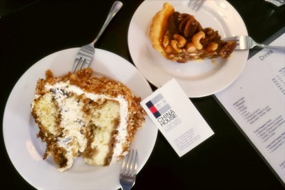tiramisu, caramel cashew nuts cake