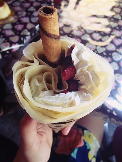 My Strawberry Choco sauce Whipping Cream Crepe. RM4.90